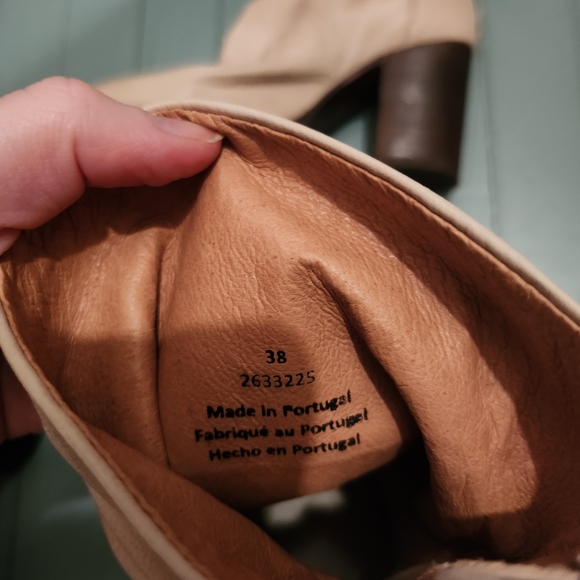 Free People Elle Block Heel Boot Cream 38 - Picture 8 of 8